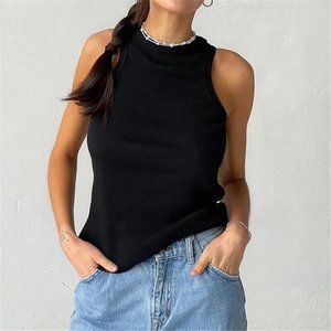 Black Sleeveless Cami Top